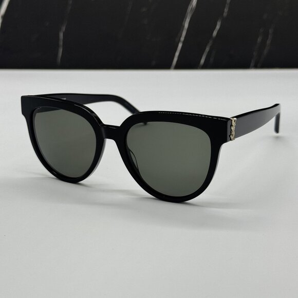 NEW SAINT LAURENT SL M28 003 WOMEN BLACK SUNGLASSES - Picture 2 of 8